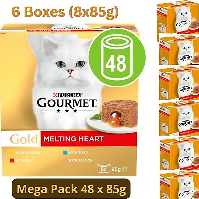 £39.99 • Buy Purina Gourmet Gold Melting Heart Mixed Cat Food 48X85g UK Fast Delivery