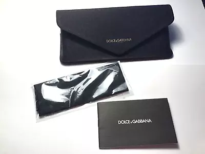 Dolce & Gabbana Sunglasses Eyeglasses Soft Black Fabric Case+ Wipe • $19