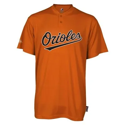 Majestic Two-Button Baltimore Orioles Replica Youth Cool Base Jersey SZ YL (R28) • $9.79