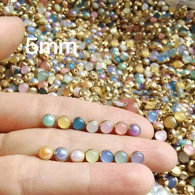 50PCS Mini Button Round Pearl Buckle Doll Clothing Sewing Handmade Craft DIY Acc • $5.42