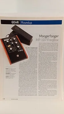 Moogerfooger  Moog Freq Box Review Page .   11x8.5 - Print Ad.  6 • $5.75