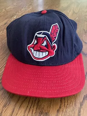 Vintage Cleveland Indians Hat New Era 59Fifty Wool Diamond Collection 7 1/2 Cap • $13.95