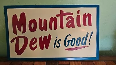 Mountain Dew Embossed Metal Sign Measures 22 X 13 • $10