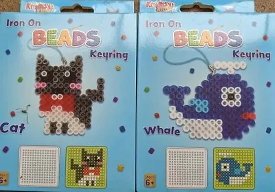 £4.85 • Buy 2 X Make Your Own - Iron On Beads Keyring Age 6+ - Children Craft