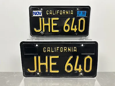 $21.50 • Buy Pair Vintage 1963 CALIFORNIA Black LICENSE PLATES Hot Rod Coupe Truck #JHE640