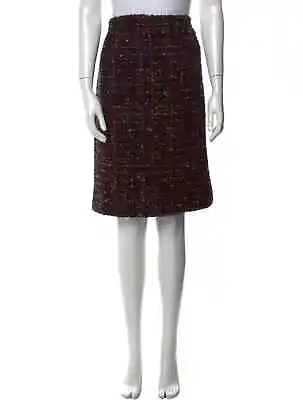 CHANEL Black & Orange Wool Tweed Pencil Skirt Size 18 (US) 50 (EU) NWT! • £875.81