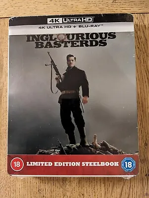 INGLOURIOUS BASTERDS - 4K UHD + BLU-RAY STEELBOOK. Brand New & Sealed. U.K. • £26.95