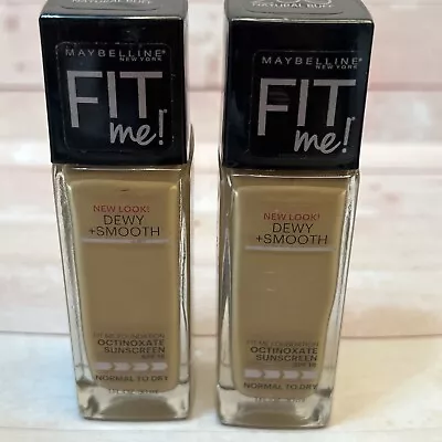 Lot Of 2-Maybelline Fit Me! Dewy+Smooth Foundation #230 Natural Buff • $13.89
