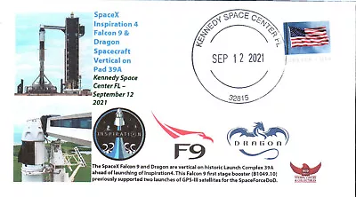 2021 Inspiration4 Orbital Mission Falcon & Crew Dragon Raised Vertical KSC 12 Se • $5