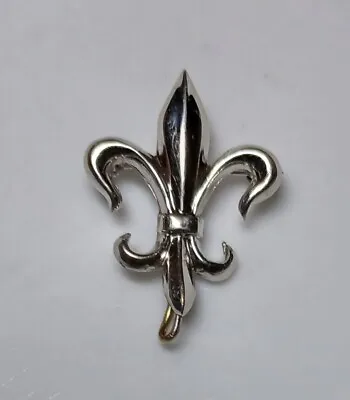 Vintage Gold Filled Fleur De Lis Brooch 1-20 12K White Gold Filled Watch Pin • $13.99