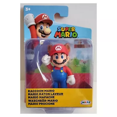 Jakks Nintendo Super Mario 2.5 Inch RACCOON Tanooki MARIO MiniFigure NEW • $13