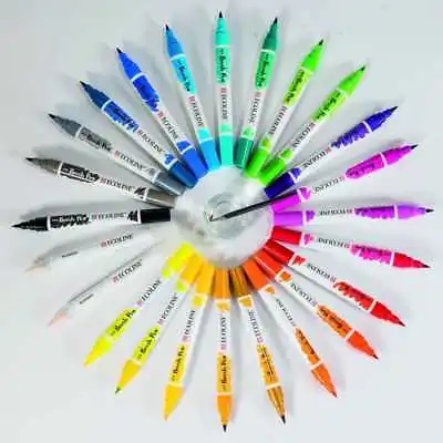 £3.29 • Buy Talens Ecoline Paint Brush Marker Pens - Liquid Watercolour - Buy 4, Pay For 3