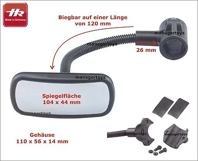 $15.99 • Buy HR 10411101 Bicycle Motorcycle Handlebar Glass Rear View Mirror -Made In Germany