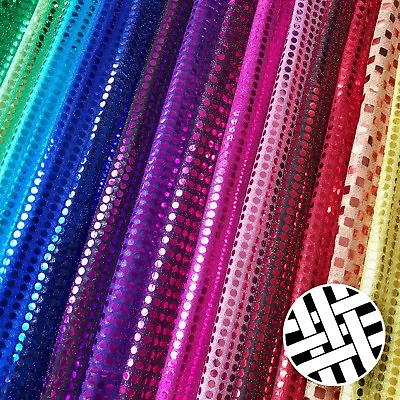 Sequin Fabric American Knit 6mm Round/square - 24 Vivid Colours • $8.39