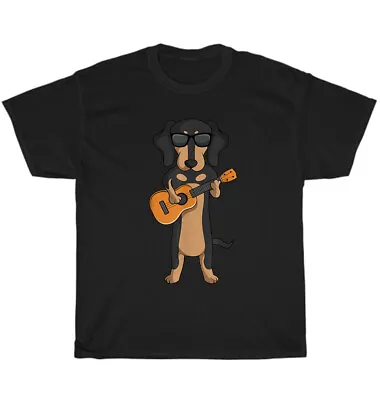 Dachshund Dog Playing Ukulele Guitar Pet Puppy Lover T-Shirt Unisex Tee Gift NEW • $9.99