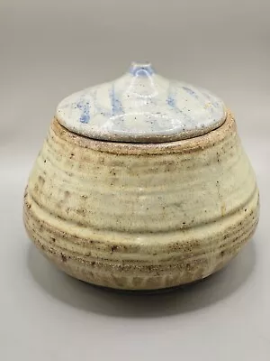 Vintage Art Studio Piece Beautiful Pottery Pot With Lid Signed  • $32.75