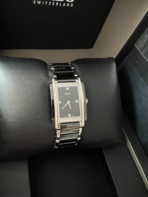 £1599 • Buy LUXURY RADO Womens Diamond Black Ceramic Integral Watch 22mm Ladies With Box