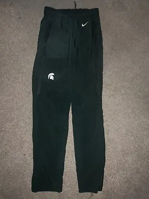Nike Dri-Fit MSU Michigan State Pants Joggers Green Men's Small Nylon • $20