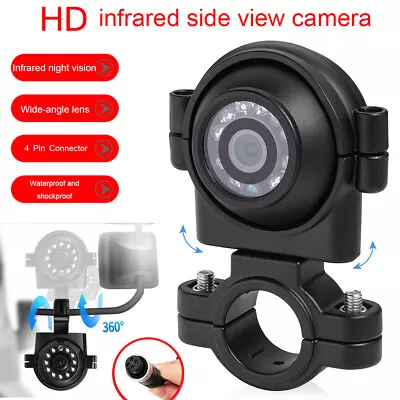 4PIN Heavy Duty 12/24V CCD IR Reversing Camera Rear Side View + For Truck RV • $24.90