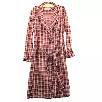 State O Maine Men's Robe Multicolor Plaid Belted Sleepwear Vintage • $40