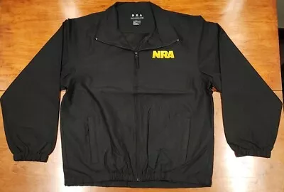 NEW! NRA National Rifle Association Black Jacket Windbreaker W/Eagle Men's XL • $21.25