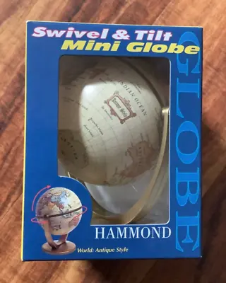 Hammond Mini Globe Antique Style Swivel Tilt Printed In Germany • $12