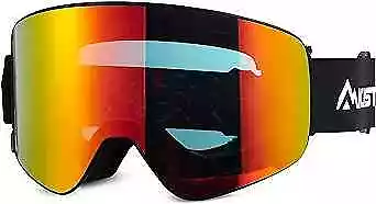  Ski Goggles OTG Snowboard Goggles For Men Women Magnetic Ski Goggles Snow  • $16.82