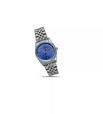 Montres Carlo Mens Blue Dial Stainless Steel Watch -a27230silblu • $10.99