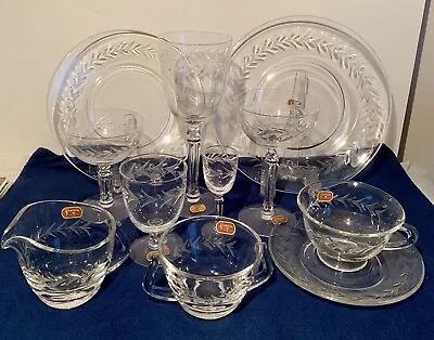Vintage Fostoria Glass HOLLY Etch Clear Stemware & More! Your Choice! • $6.99