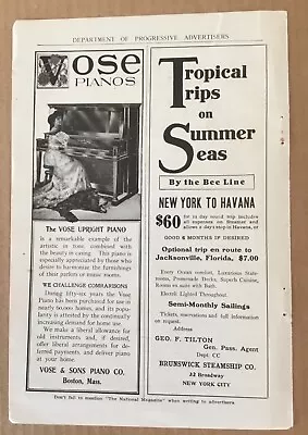  Vose & Sons Piano Ad 1907 Original Vintage 1900s Home Art Music Boston Mass • $5.75