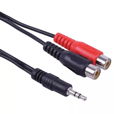 £3.97 • Buy 3.5mm Jack  To 2 RCA Phono Female Socket Adaptor Y Splitter Cable Lead