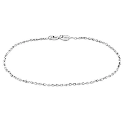 Amour Platinum 0.9mm Diamond Cut Cable Chain Bracelet - 9 In. • $151