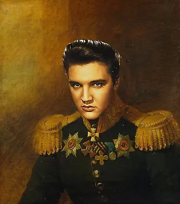 100% Hand Painted Portrait Oil Painting On Canvas/General “Elvis Presley” • $68.99