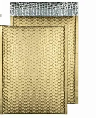 Matte Metallic  Gold  Poly Bubble Mailers Envelopes 6.5  X 10  (Inner 6.5x 9) • $8.99