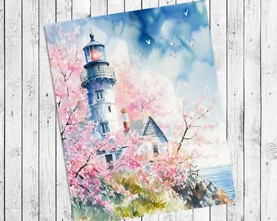 LIGHTHOUSE Print Home Decor Print 8x10 CARDSTOCK Print ONLY NO FRAME • £6.35