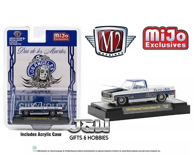 M2 Chevy Custom Deluxe 10 1973 Dias De Los Muertos 2022 31500-MJS49 1/64 • $11.99