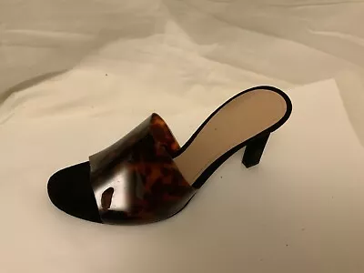 $32.99 • Buy Zara  Brown Black Women's Leopard Vinyl US 9 / 39 Heels Shoes Sandals