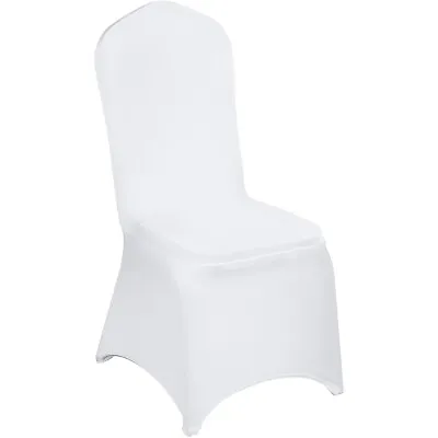 $204.99 • Buy VEVOR 100x Chair Covers White Seat Covers Spandex-Lycra Stretch Wedding Banquet