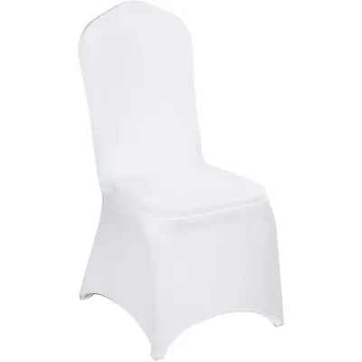 VEVOR 100x Chair Covers White Seat Covers Spandex Stretch Wedding Banquet • $196.99