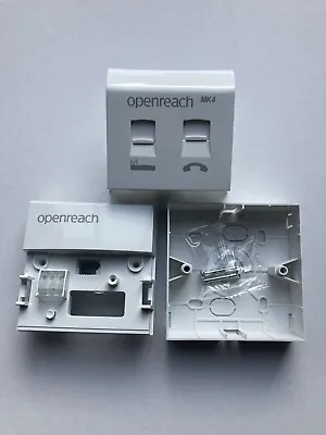 BT 2023 Openreach Master Socket NTE5c MK2 & VDSL/ADSL Faceplate MK4 With Backbox • £11.25