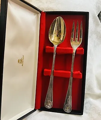 VINTAGE 1960s EPNS SHEFFIELD ENGLAND SERVING SET IN ORIGINAL BOX • $28