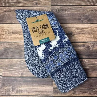 Northeast Outfitters Mens Cozy Cabin Socks Brushed Thermal NWT Size Large (Navy) • $11