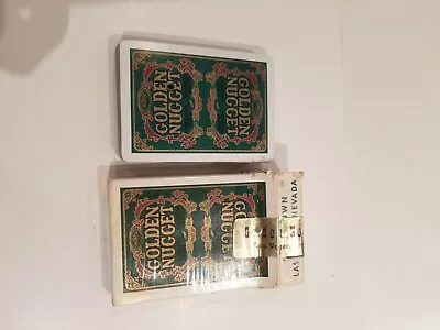 Golden Nugget Green Playing Cards Las Vegas Gambling Hall Vintage Rare  52+2 • $19.99