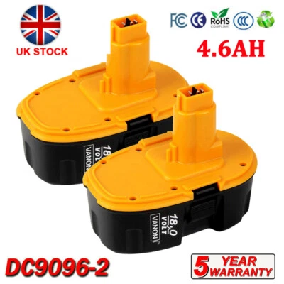 £19.90 • Buy 2PCS 4.6Ah For Dewalt 18V Battery DE9098 XRP DC9096 DE9095 DC725 Cordless Drill