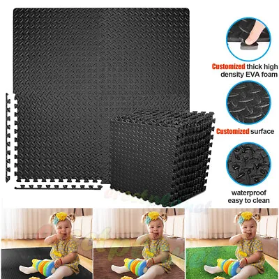 Thick Heavy Duty Gym Floor Interlocking Yoga Mat Baby Play Mat Crawling Mat EVA • £9.49