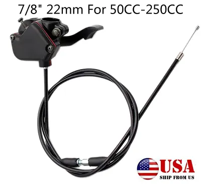 7/8' 22mm Thumb Throttle Cable Accelerator Control Assembly For ATV Quad Go Kart • $17.38