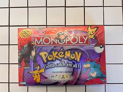 Monopoly Pokemon Collector's Edition Board Game By Hasbro (2001) New Sealed • $99.99