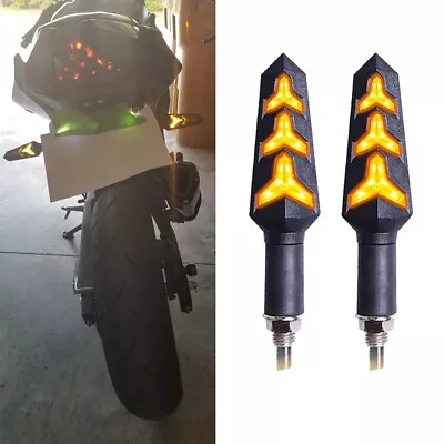 For Kawasaki Ninja 250 300 400 Motorcycle LED Turn Signals Blinker Amber Lights • $13.88