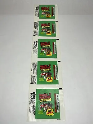 Vintage 1980 Wacky Packages Reissue Uncut Wrapper Strip 5 Series 4 Wrappers • $44.60