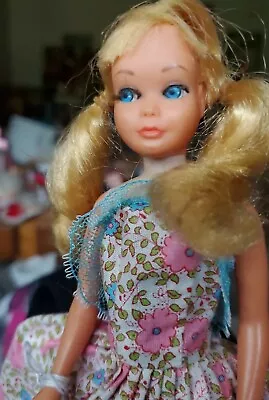 Vintage Barbie 1969 Skipper Twist N Turn TNT Doll Blonde Curls Eye Lashes • $34.95